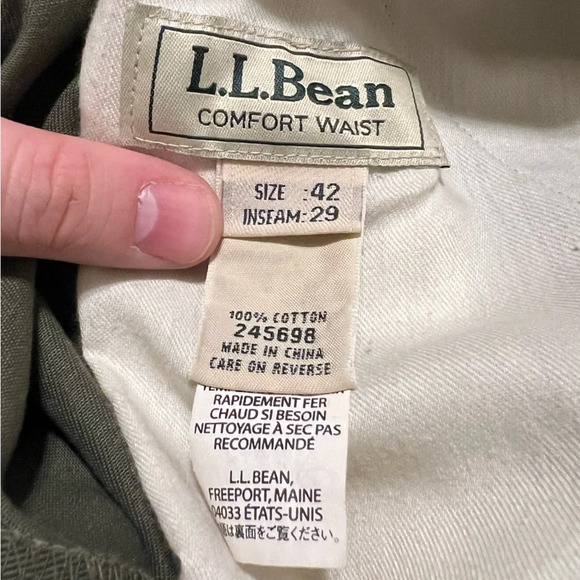 NWT LL Bean Men's Wrinkle-Free Chinos Hidden Comfort - Picture 6 of 8